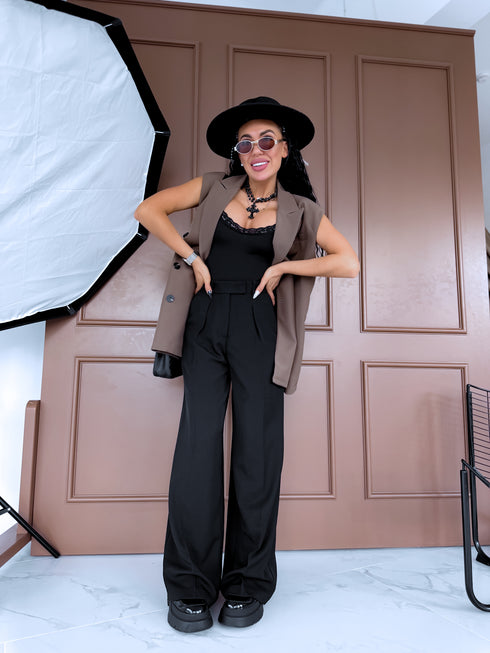 Fabric trousers "FREE FLOW VS8126-1" - BLACK